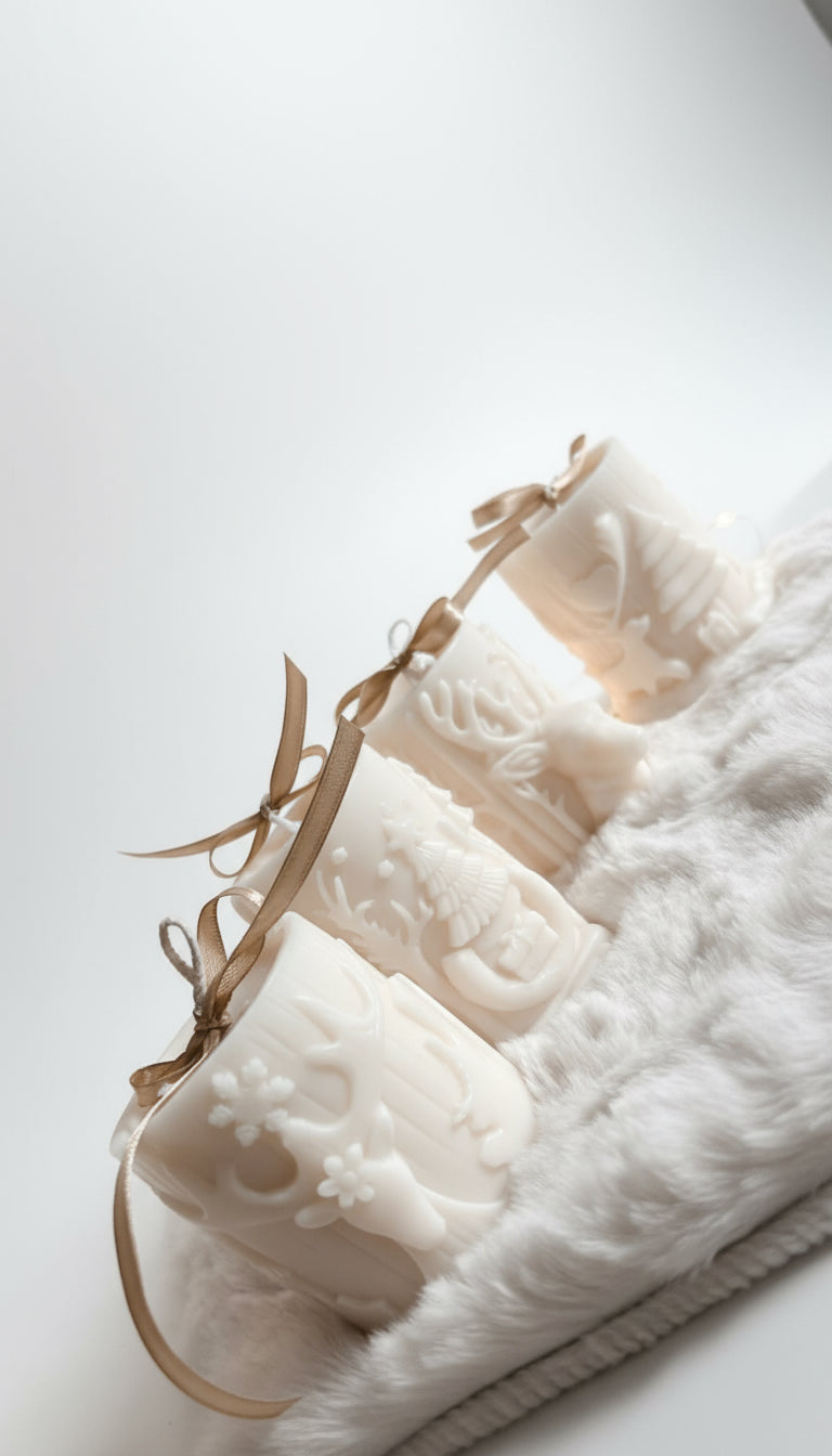 Candela pilastro natalizia