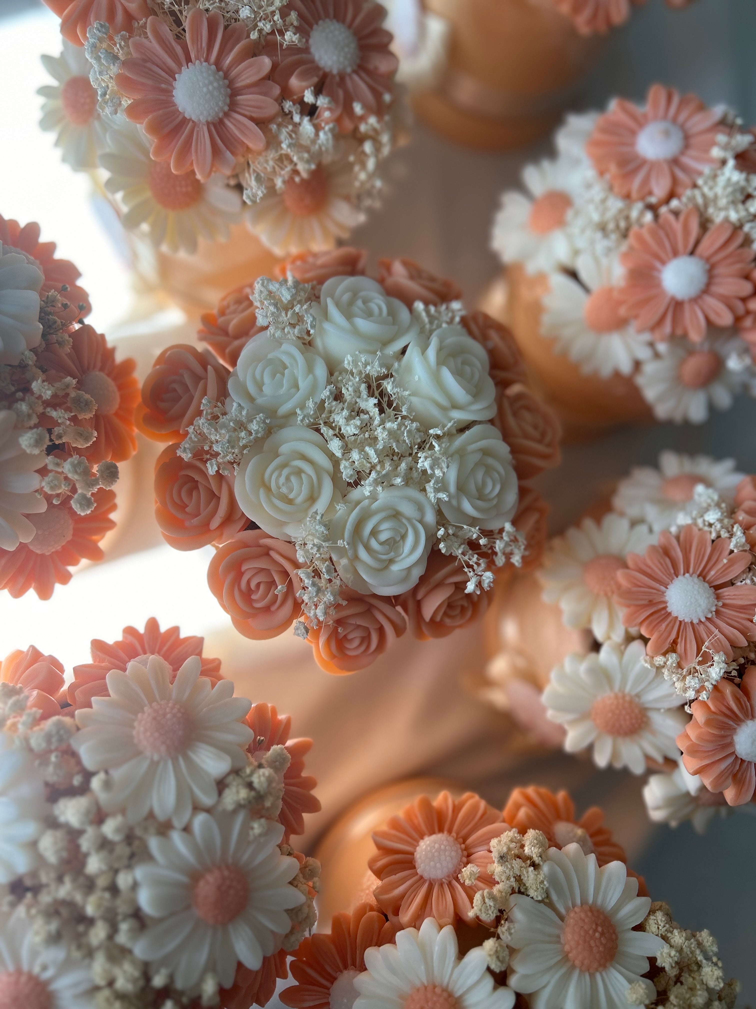 Bouquet di Fiori in cera vegetale 15 cm